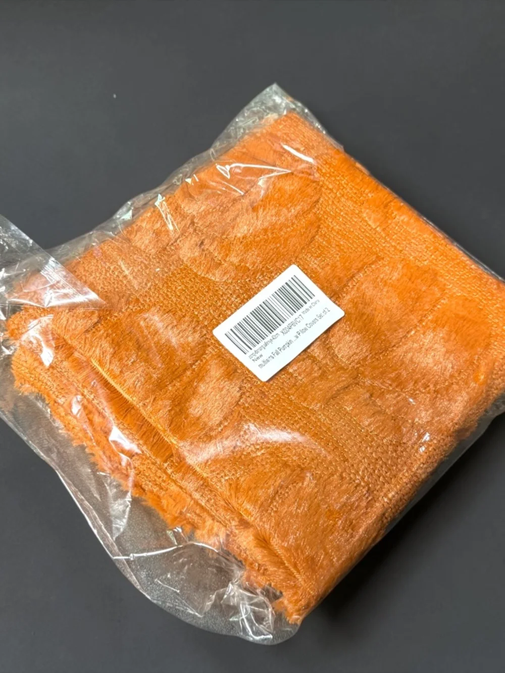 Fall Pumpkin & Maple Leaf Pillow Covers Set of 2 16x16 Burnt Orange NWT